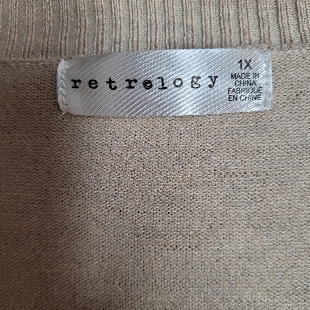 NWT Retrology Fawn Heather Sweater 1X - Picture 5 of 11